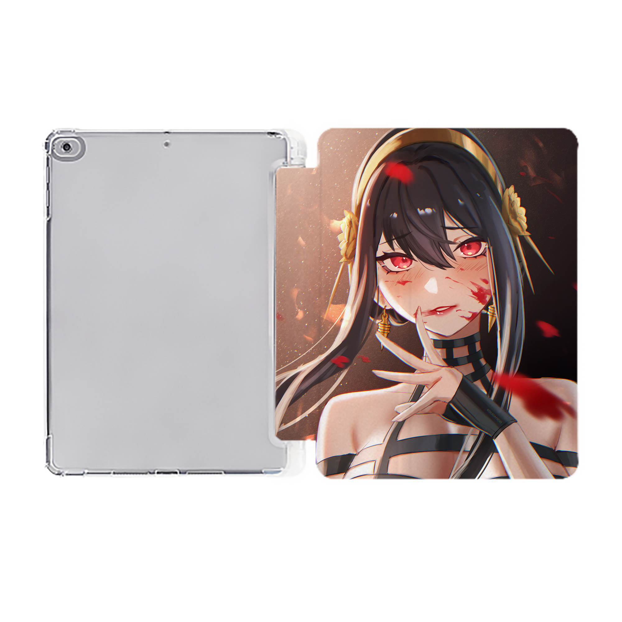 （画像用） SPY×FAMILY间谍家家酒 IPad ケース ペン収納付き 三つ折りスタンド PUレザー×シリコン 対応機種9.5/10.5/10.9インチ